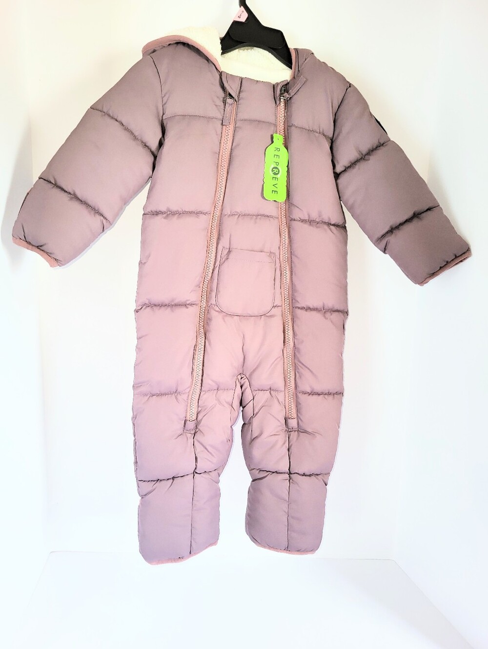 NWT Free Country Quilted Puffer Baby Snowsuit Winter Bunting Size 9-12 Months - Picture 4 of 16